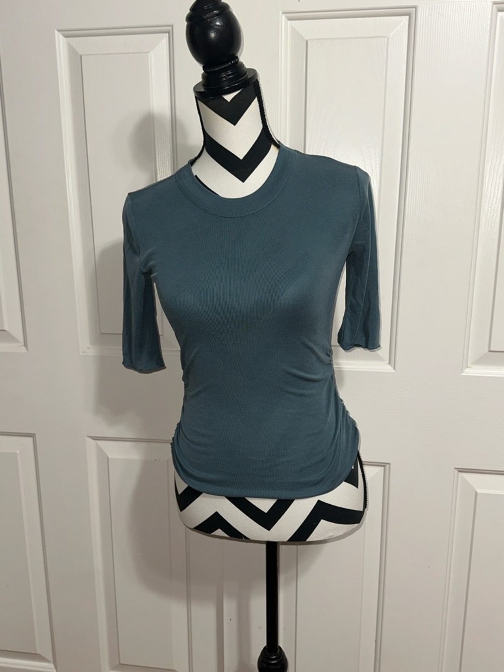 Intimately Free People Women's Stretch Crewneck Top in Teal Blue